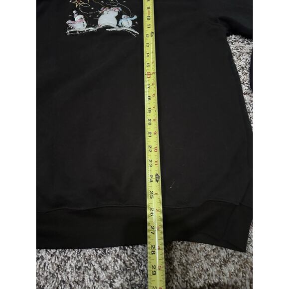 Vintage Allison Lane Sweatshirt Snowman Winter Scene Holiday Embroidery Xmas. Xl - Picture 5 of 8